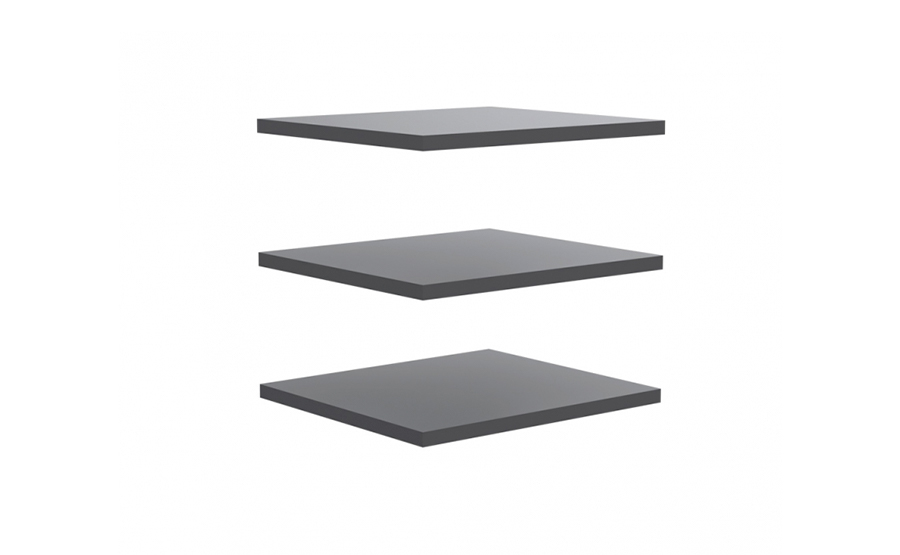 3 Legplanken - kledingkast Kass