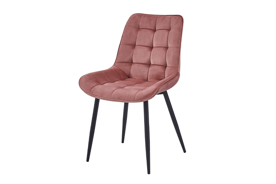 Eetkamerstoel Bloqs - velvet - roze