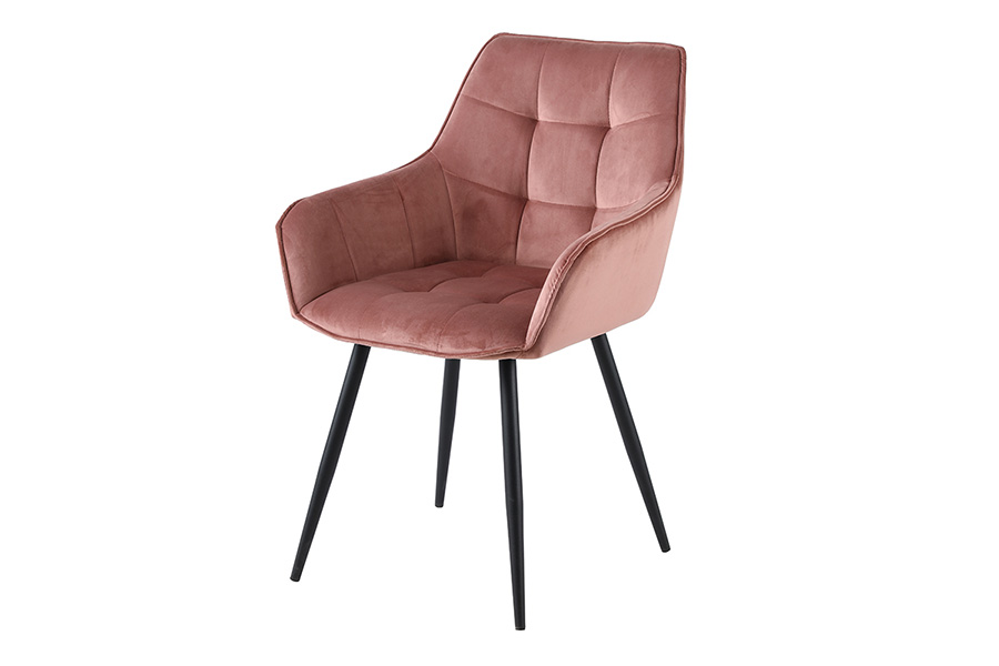 Eetkamerstoel Emparla - velvet - roze