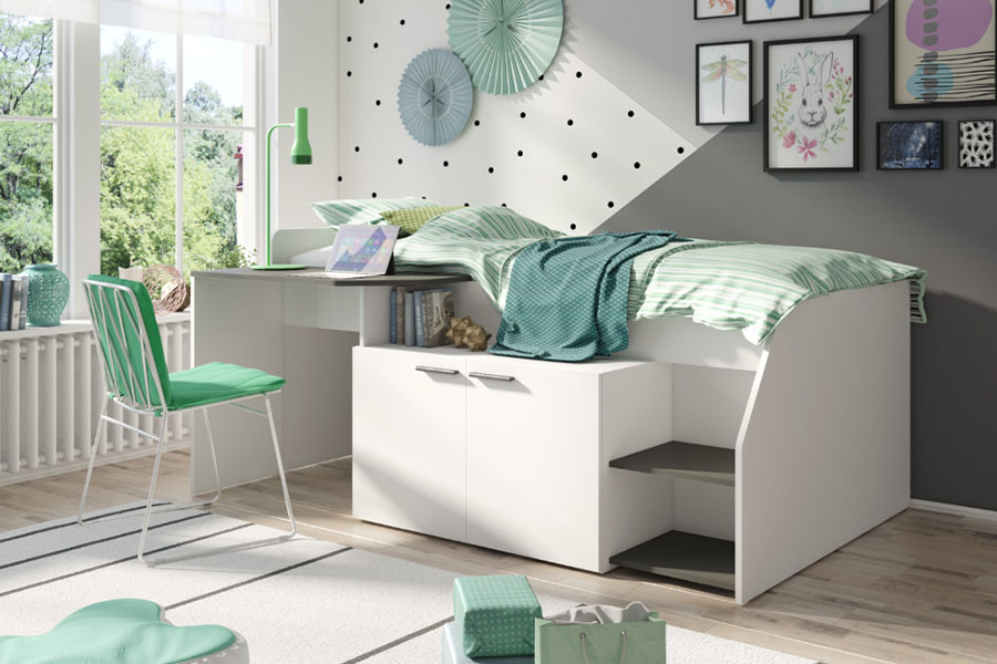 Hoogslaper met bureau Home 